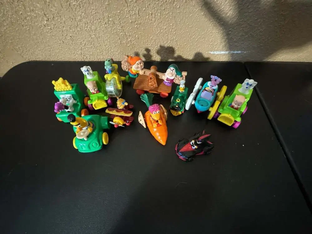 Vintage Mixed Toy Lot of 11 Car Figures Muppet Babies Sesame Street Disney